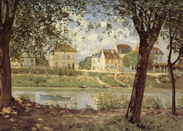 Village on the Banks of the Seine, Alfred Sisley